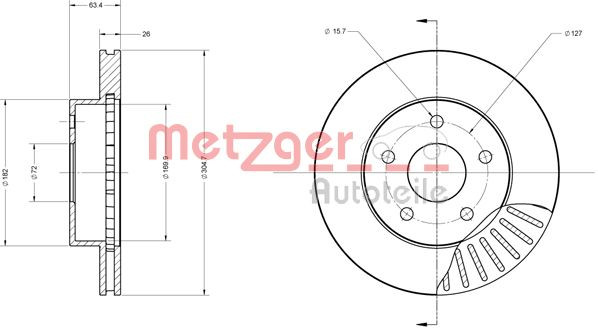 METZGER Bremsscheibe