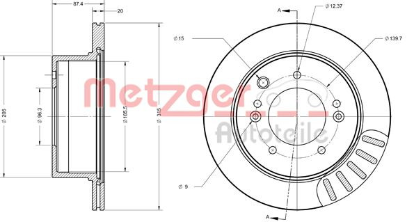 METZGER Bremsscheibe
