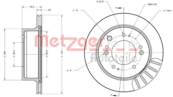 METZGER Bremsscheibe
