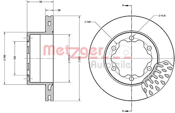 METZGER Bremsscheibe