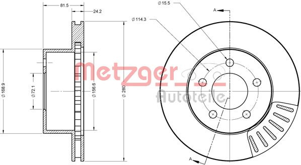 METZGER Bremsscheibe