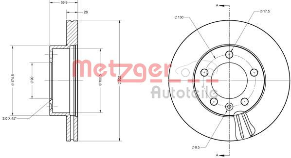 METZGER Bremsscheibe