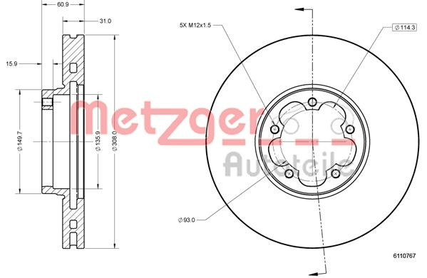 METZGER Bremsscheibe