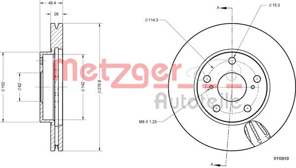 METZGER Bremsscheibe