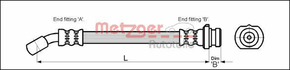 METZGER Bremsschlauch