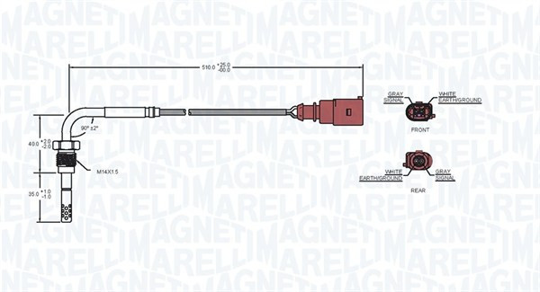 MAGNETI MARELLI Sensor, Abgastemperatur