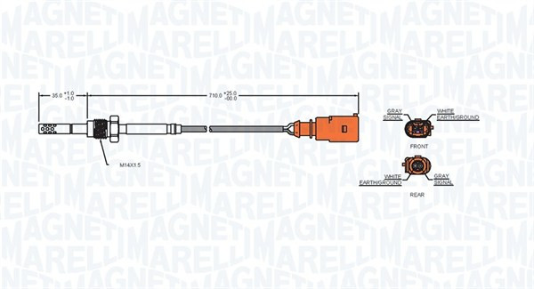 MAGNETI MARELLI Sensor, Abgastemperatur