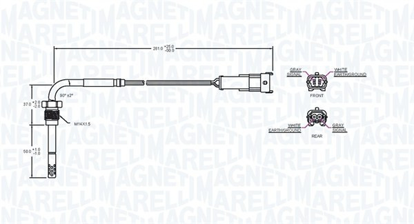 MAGNETI MARELLI Sensor, Abgastemperatur