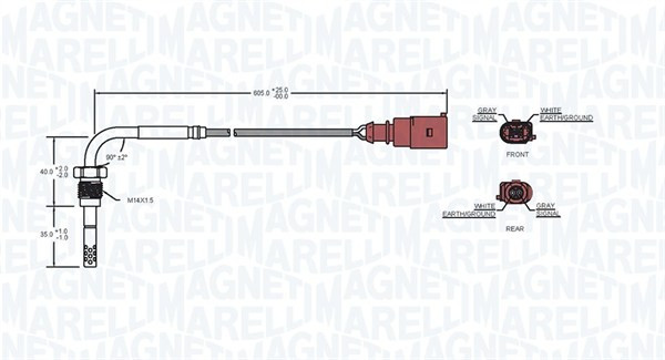 MAGNETI MARELLI Sensor, Abgastemperatur
