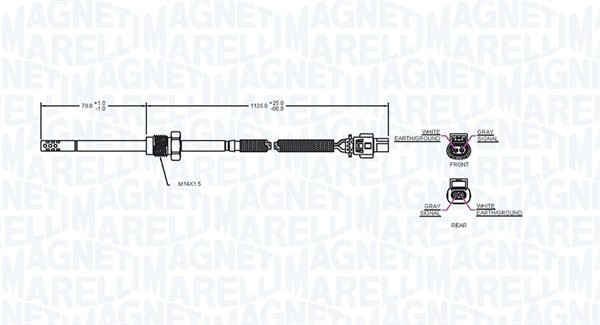 MAGNETI MARELLI Sensor, Abgastemperatur