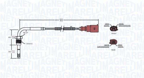 MAGNETI MARELLI Sensor, Abgastemperatur