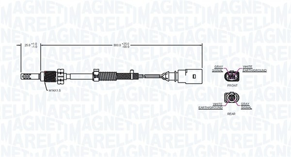 MAGNETI MARELLI Sensor, Abgastemperatur