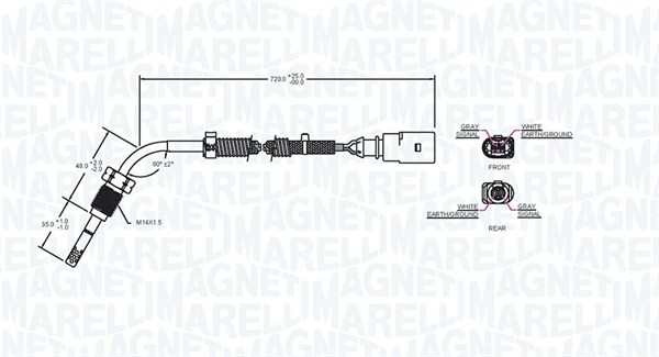 MAGNETI MARELLI Sensor, Abgastemperatur