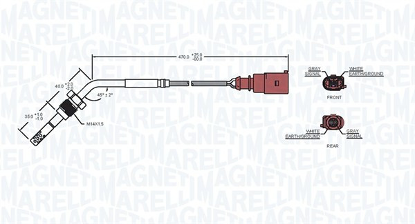 MAGNETI MARELLI Sensor, Abgastemperatur