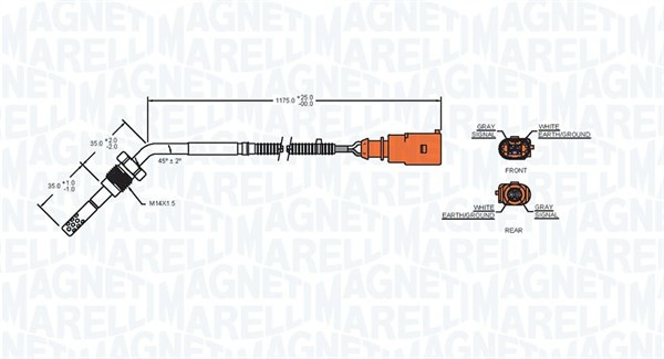 MAGNETI MARELLI Sensor, Abgastemperatur