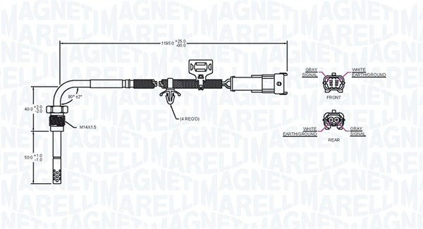 MAGNETI MARELLI Sensor, Abgastemperatur