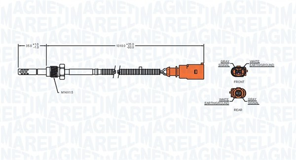 MAGNETI MARELLI Sensor, Abgastemperatur