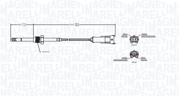 MAGNETI MARELLI Sensor, Abgastemperatur