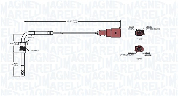 MAGNETI MARELLI Sensor, Abgastemperatur