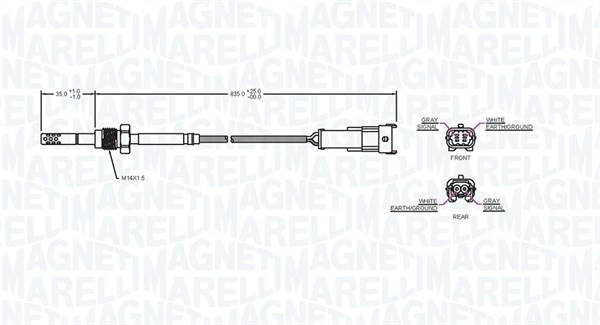 MAGNETI MARELLI Sensor, Abgastemperatur