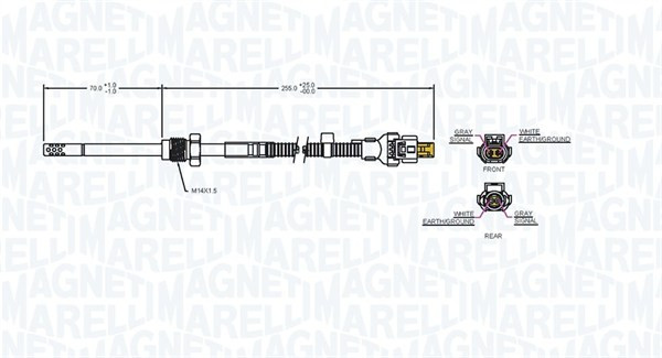 MAGNETI MARELLI Sensor, Abgastemperatur