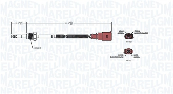 MAGNETI MARELLI Sensor, Abgastemperatur