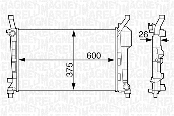 MAGNETI MARELLI Kühler, Motorkühlung