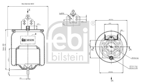 FEBI BILSTEIN Federbalg, Luftfederung