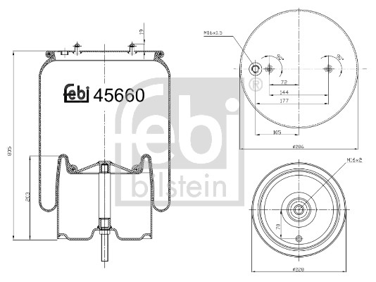 FEBI BILSTEIN Federbalg, Luftfederung