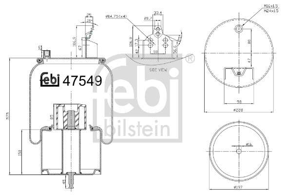 FEBI BILSTEIN Federbalg, Luftfederung