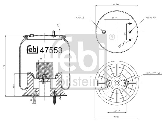 FEBI BILSTEIN Federbalg, Luftfederung
