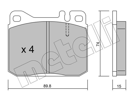 METELLI Bremsbelagsatz, Scheibenbremse