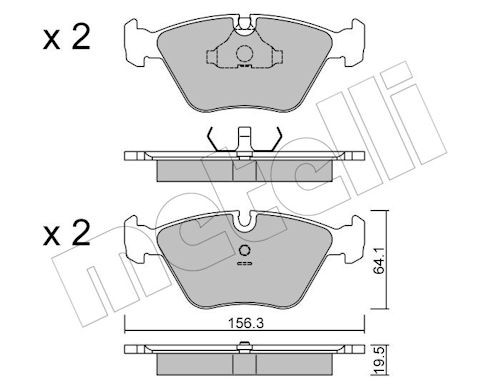 METELLI Bremsbelagsatz, Scheibenbremse