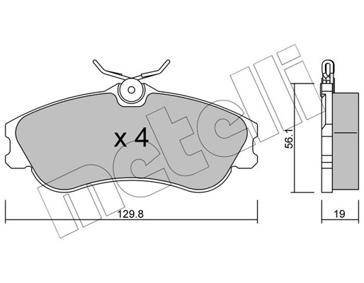 METELLI Bremsbelagsatz, Scheibenbremse