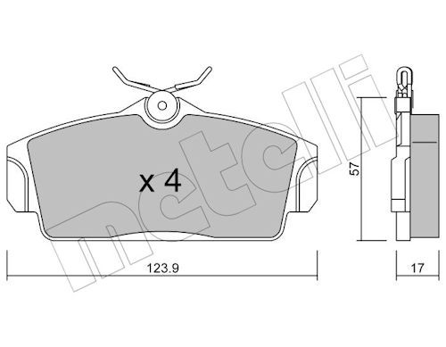 METELLI Bremsbelagsatz, Scheibenbremse