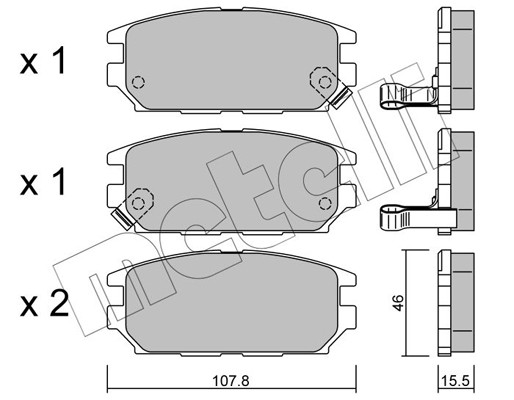 METELLI Bremsbelagsatz, Scheibenbremse
