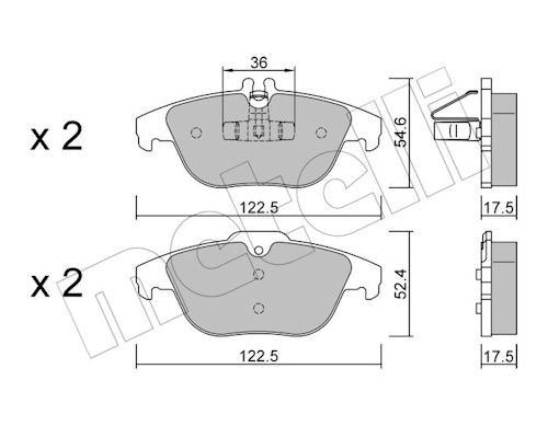 METELLI Bremsbelagsatz, Scheibenbremse