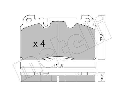 METELLI Bremsbelagsatz, Scheibenbremse