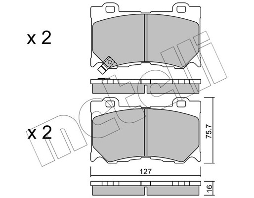METELLI Bremsbelagsatz, Scheibenbremse