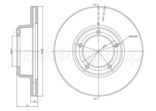 METELLI Bremsscheibe