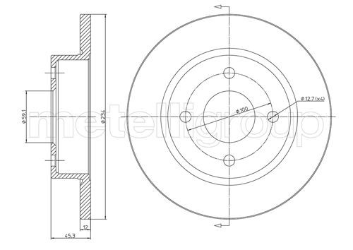 METELLI Bremsscheibe