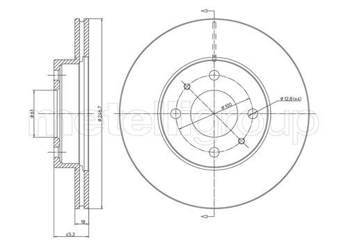 METELLI Bremsscheibe