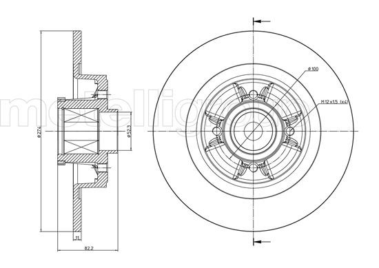 METELLI Bremsscheibe