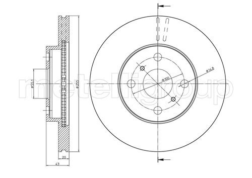 METELLI Bremsscheibe