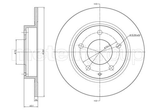 METELLI Bremsscheibe