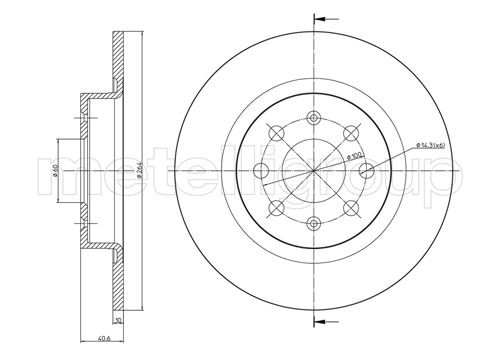 METELLI Bremsscheibe
