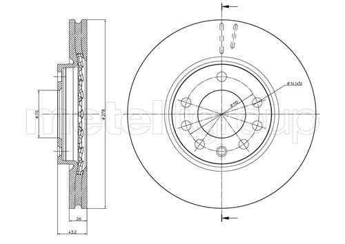 METELLI Bremsscheibe