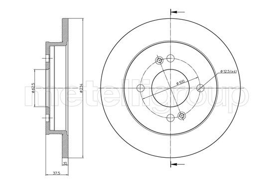 METELLI Bremsscheibe