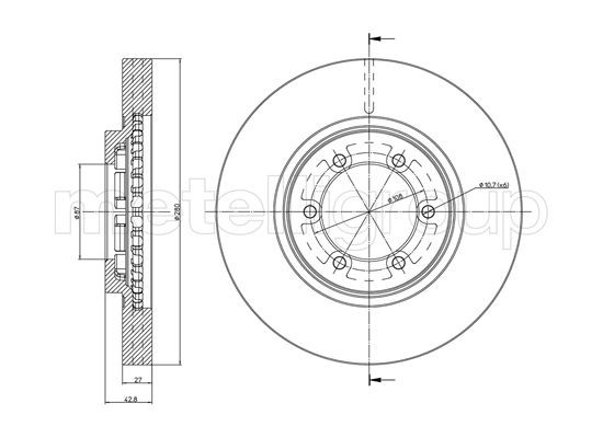METELLI Bremsscheibe