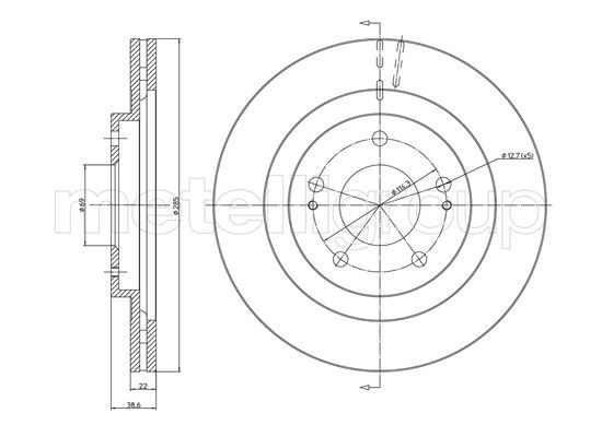 METELLI Bremsscheibe